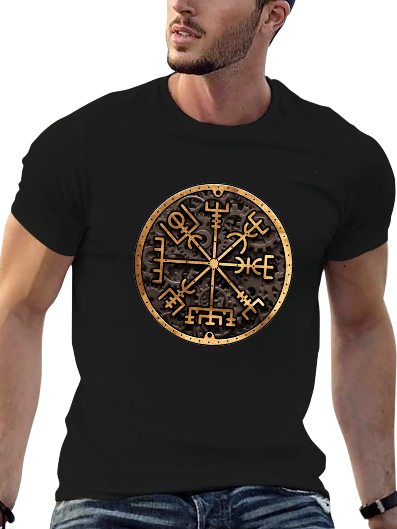 Vegvisir Compass Black T-Shirt