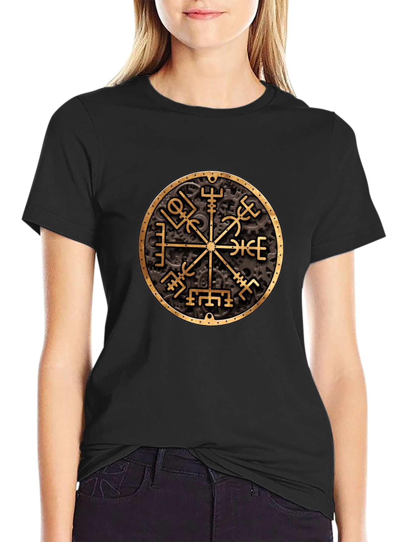 Vegvisir Compass Black T-Shirt