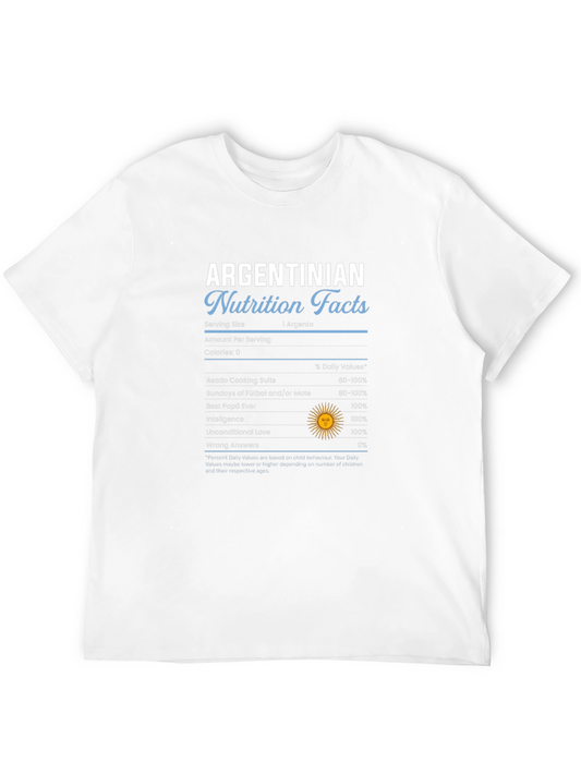 Argentinian Nutrition Facts Graphic T-Shirt