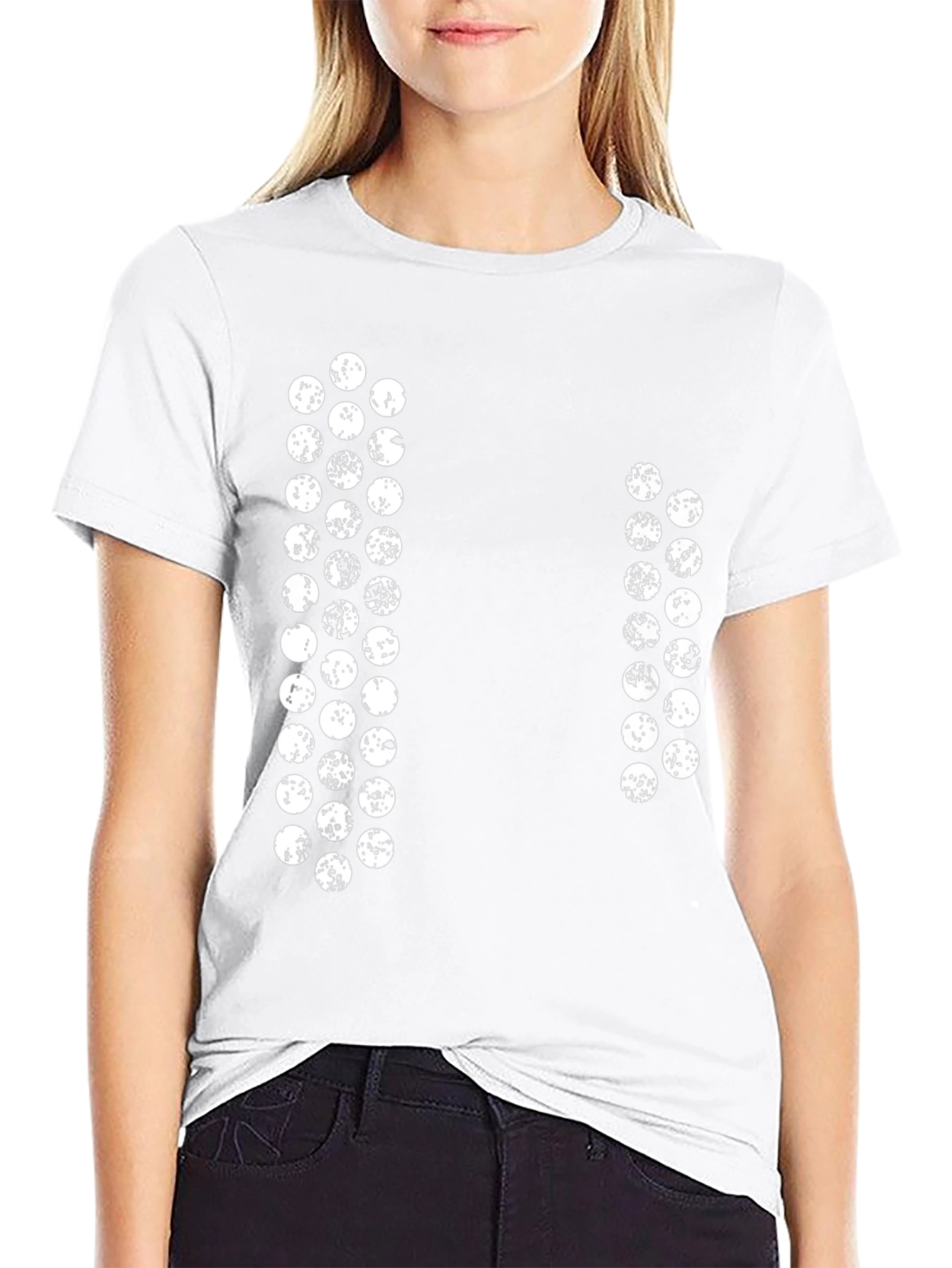 Unique Graphic Black T-Shirt - Lunar Phases