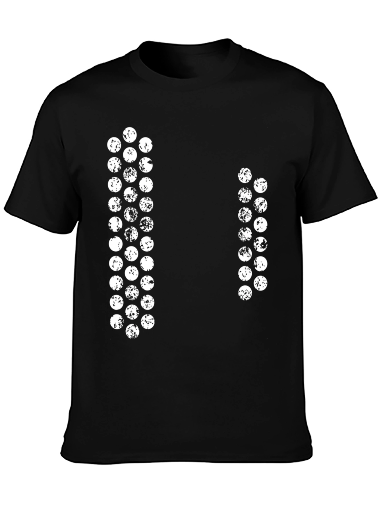 Unique Graphic Black T-Shirt - Lunar Phases