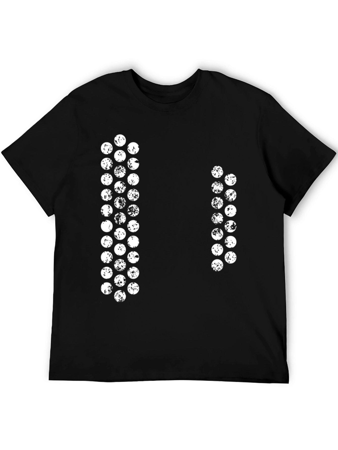 Unique Graphic Black T-Shirt - Lunar Phases