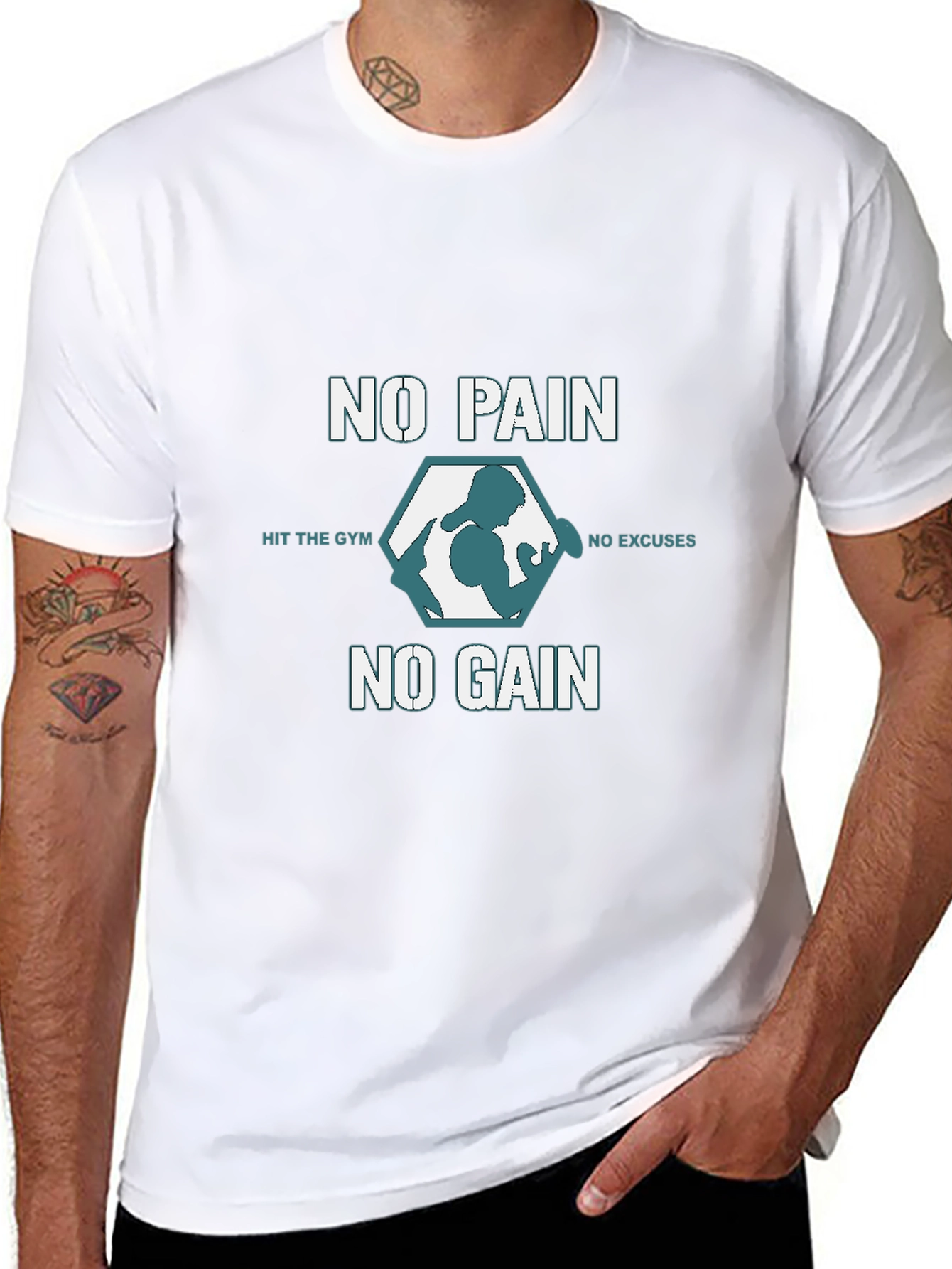 No Pain No Gain Gym T-Shirt - Black