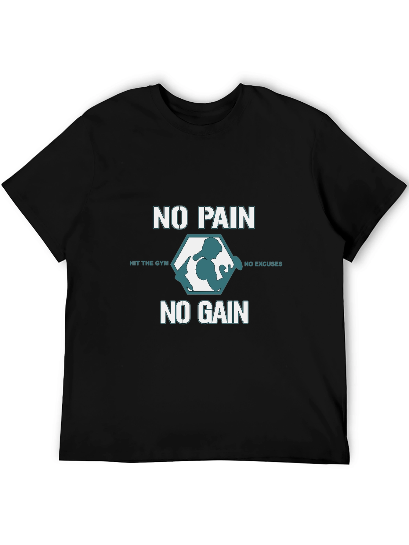 No Pain No Gain Gym T-Shirt - Black