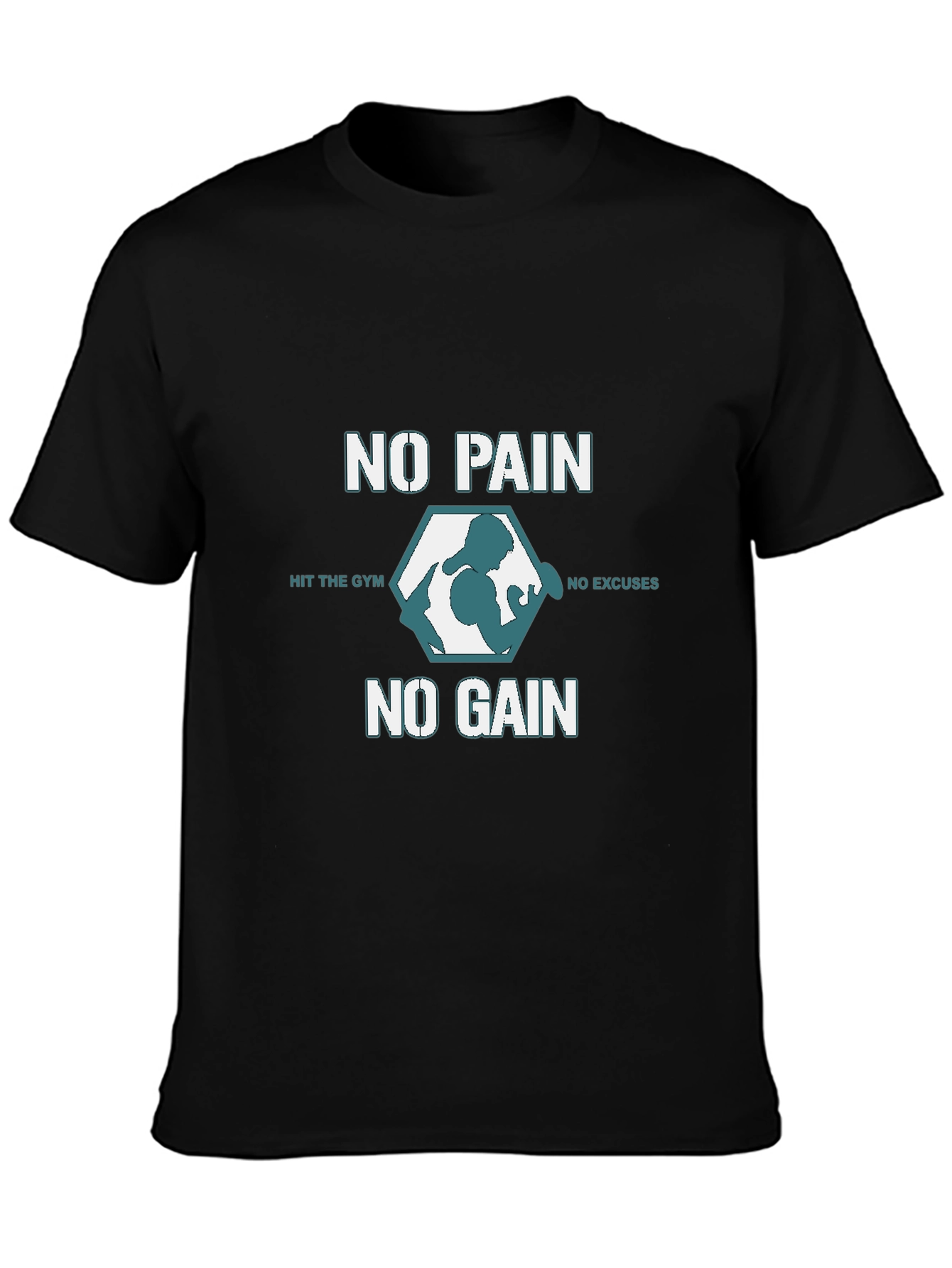 No Pain No Gain Gym T-Shirt - Black
