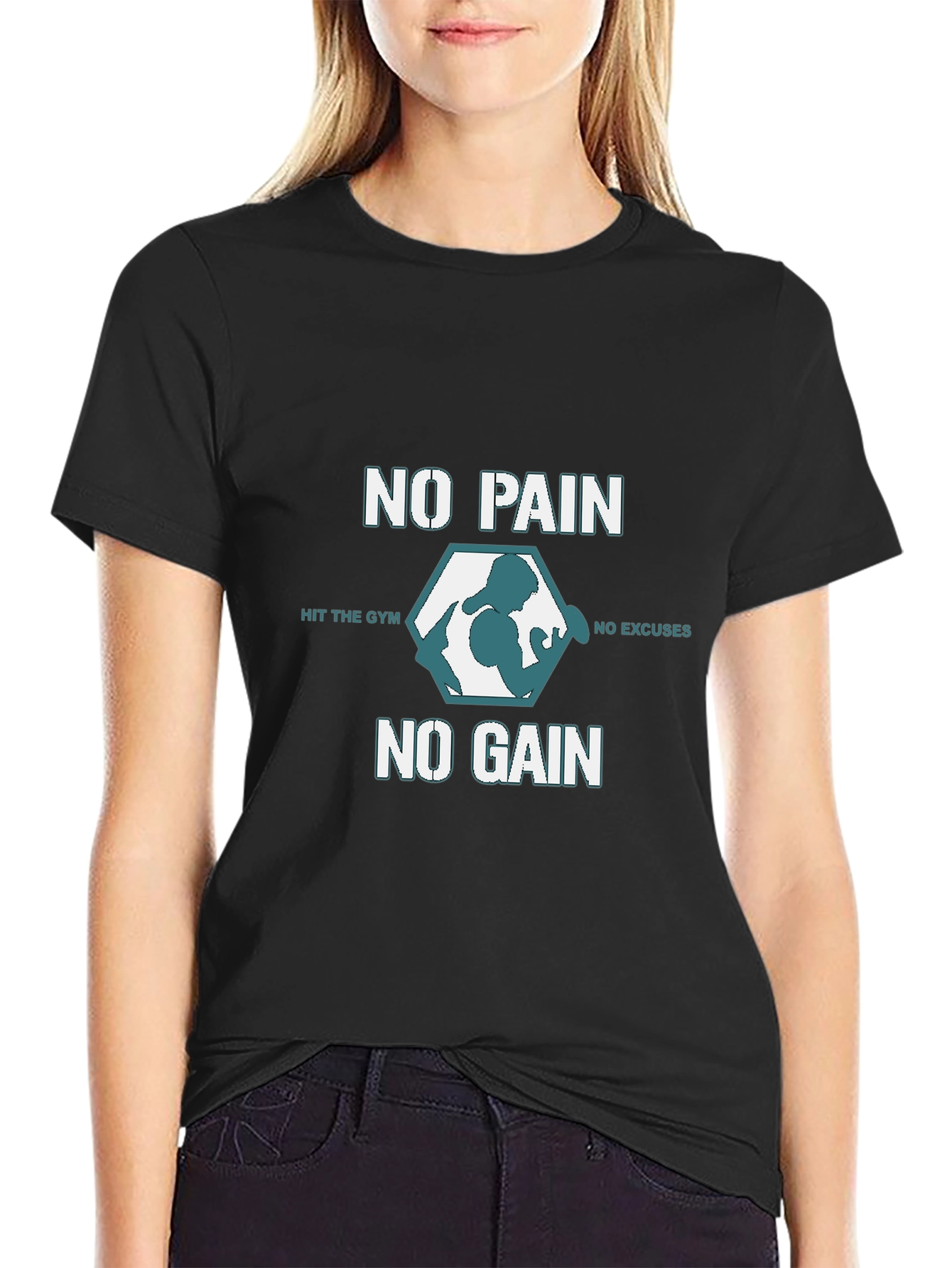 No Pain No Gain Gym T-Shirt - Black