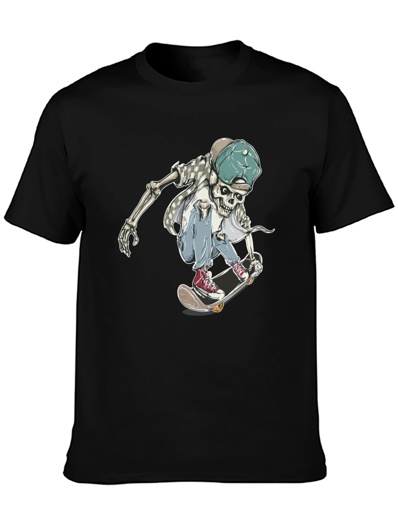 Skateboarding Skeleton Graphic Tee