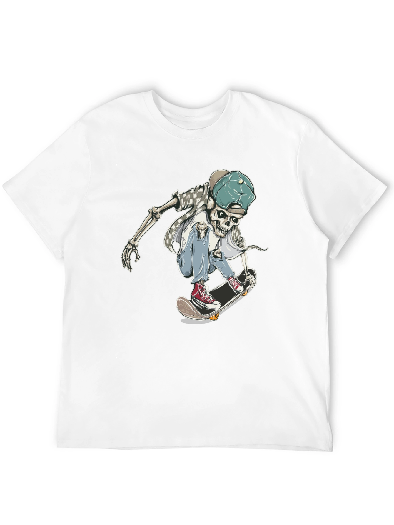 Skateboarding Skeleton Graphic Tee