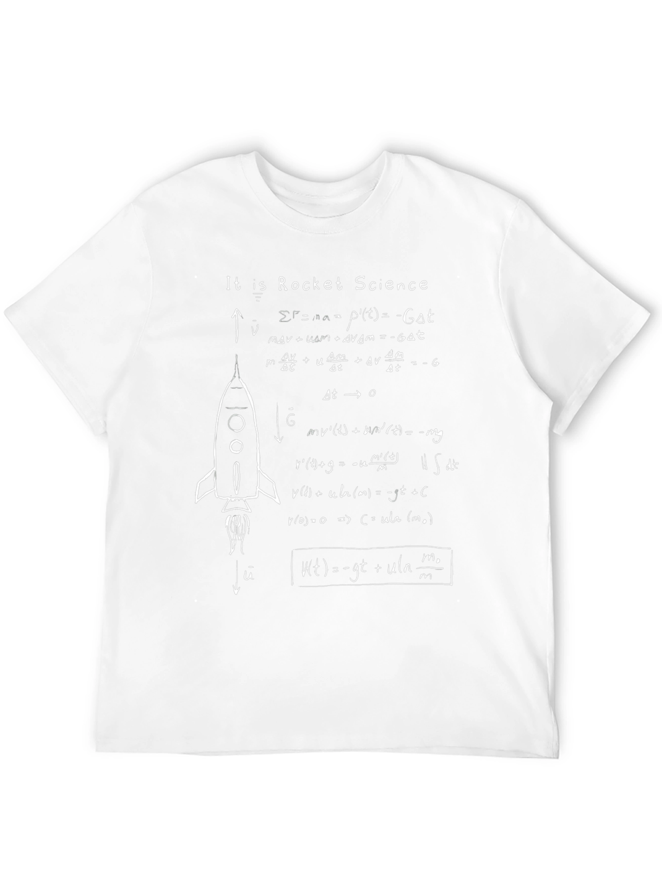 Rocket Science Equation T-Shirt - Space Physics Geek Tee