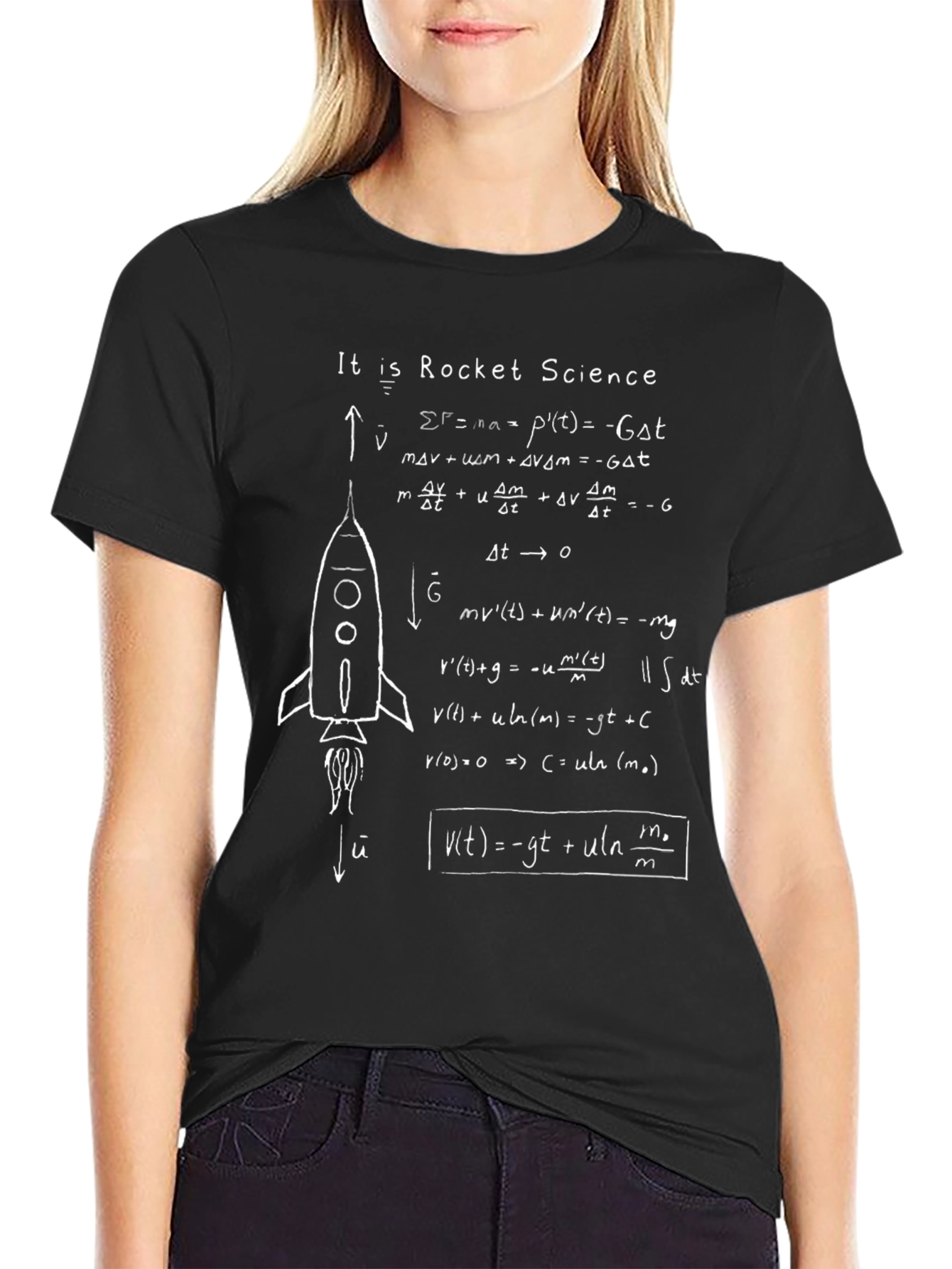 Rocket Science Equation T-Shirt - Space Physics Geek Tee