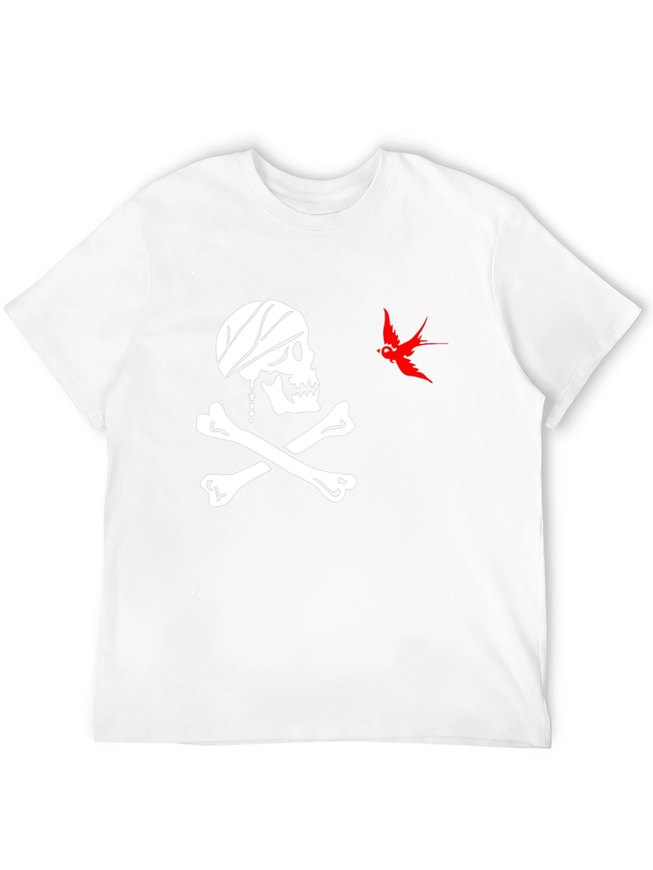 Pirate Skull & Sparrow T-Shirt - Black
