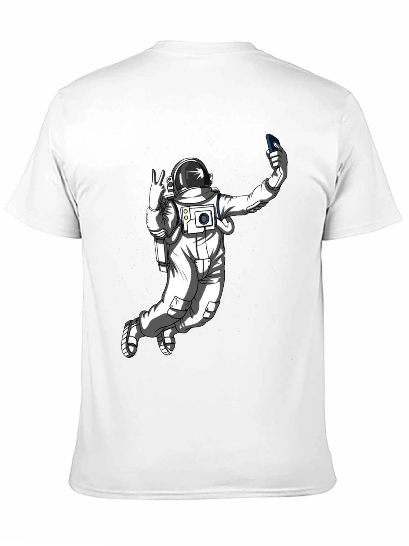 Astronaut Selfie Graphic Tee - Space Adventure