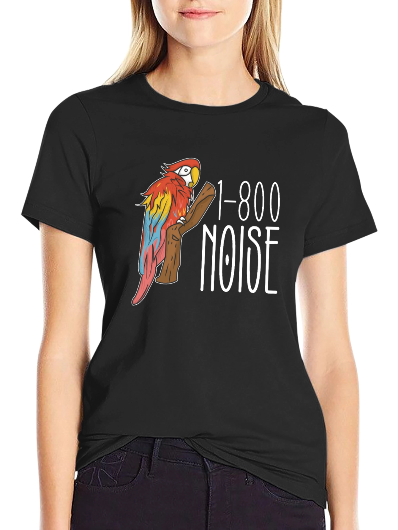 1-800 Noise Parrot Graphic T-Shirt