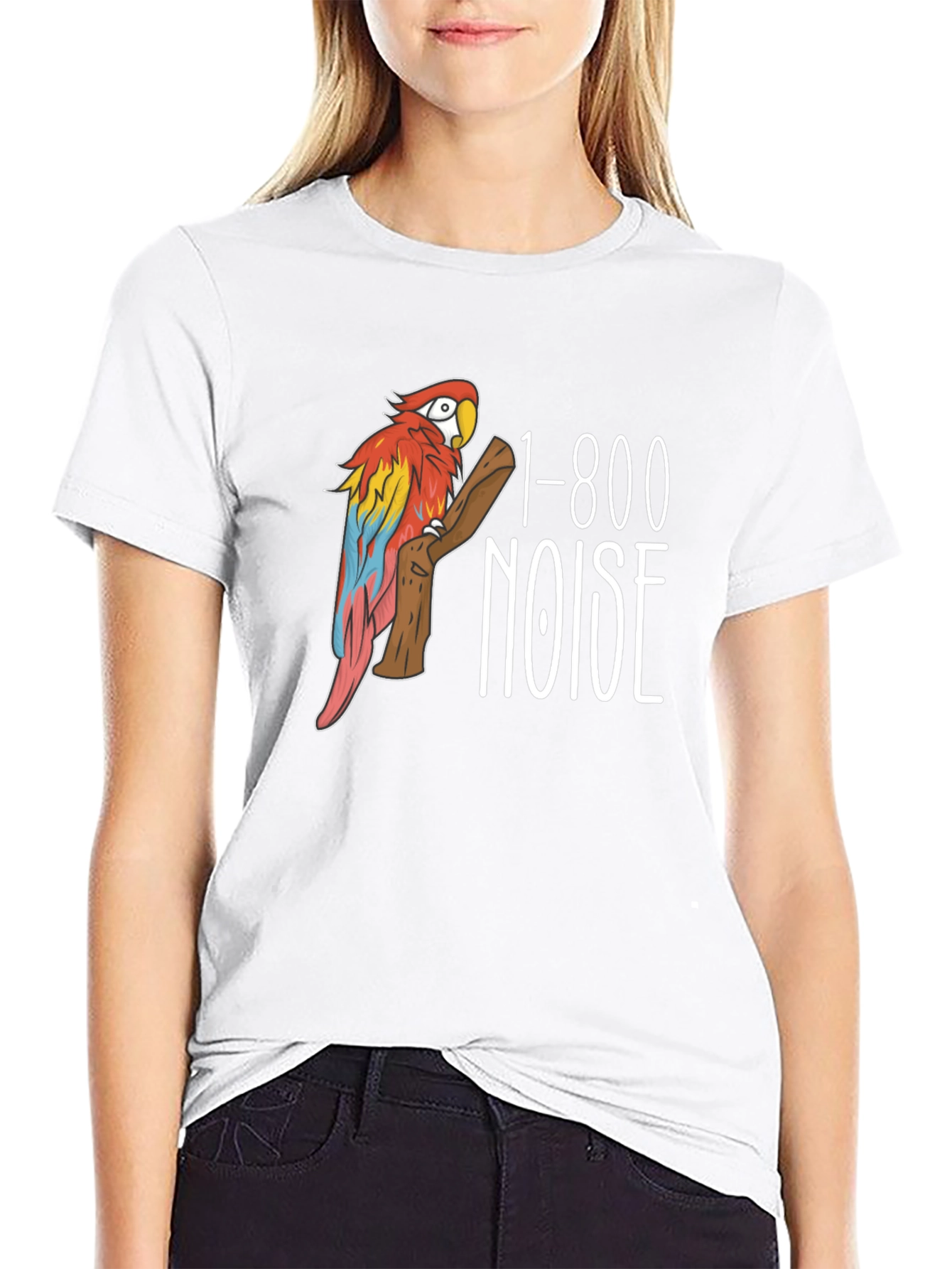 1-800 Noise Parrot Graphic T-Shirt