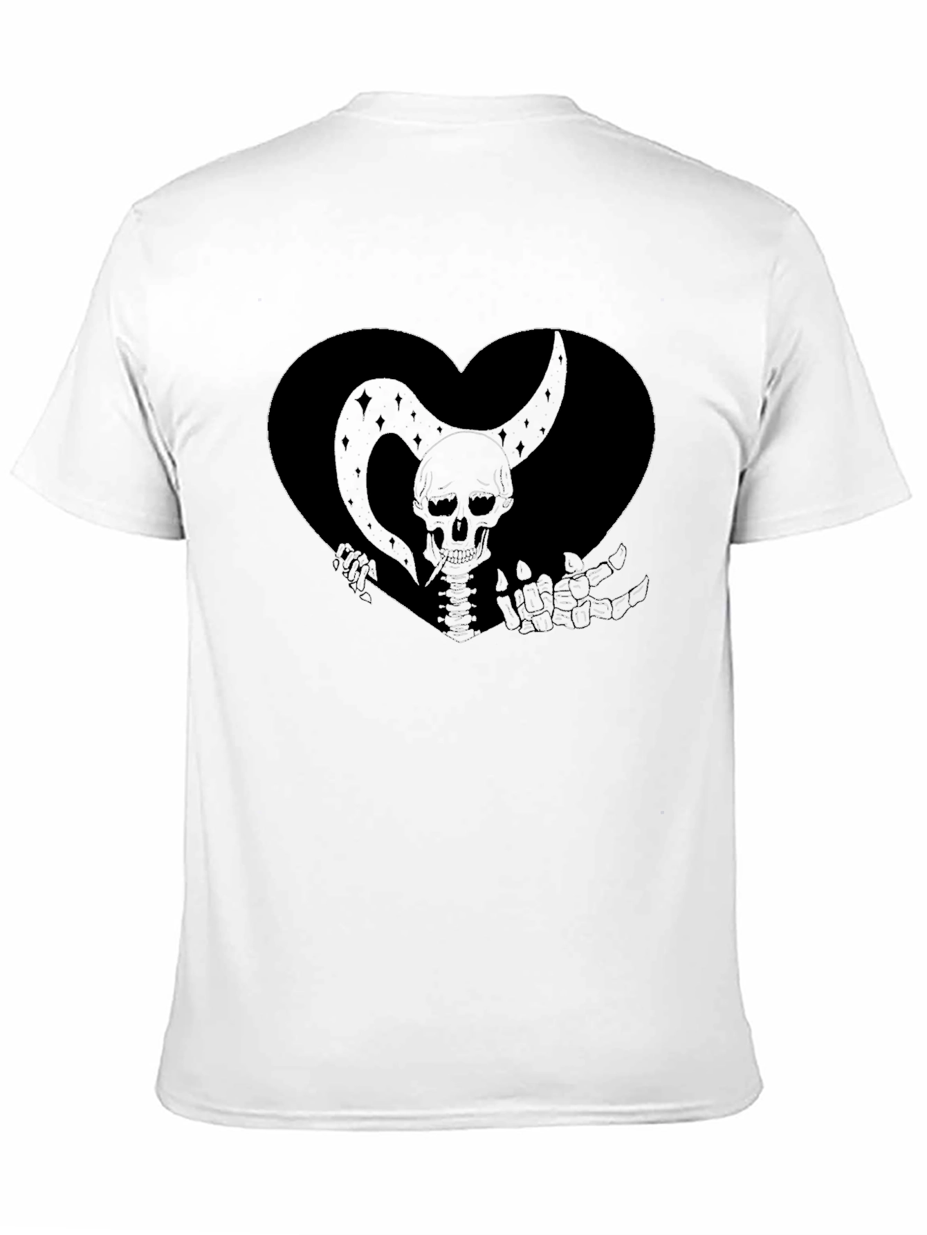 Skeleton Heart Graphic Tee - Gothic Style