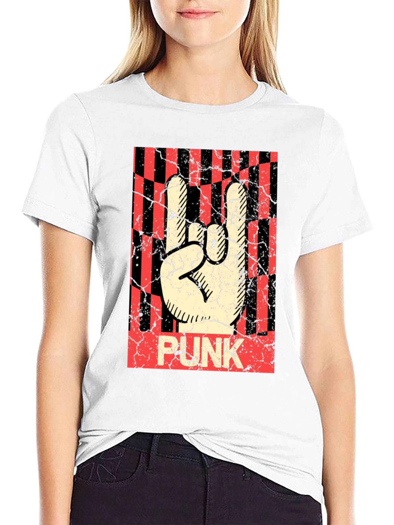 Punk Rock Hand Sign T-Shirt - Black Graphic Tee