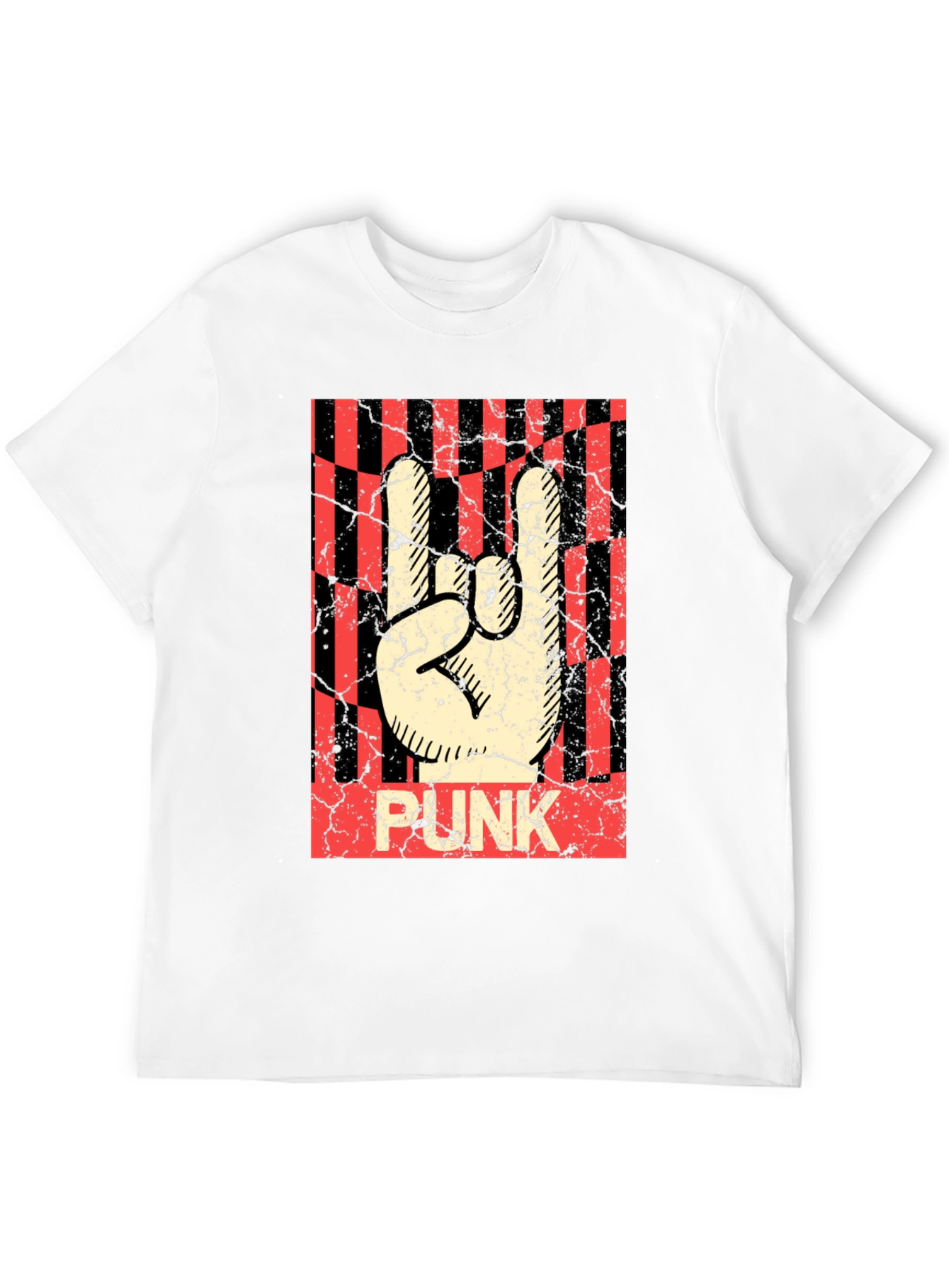 Punk Rock Hand Sign T-Shirt - Black Graphic Tee