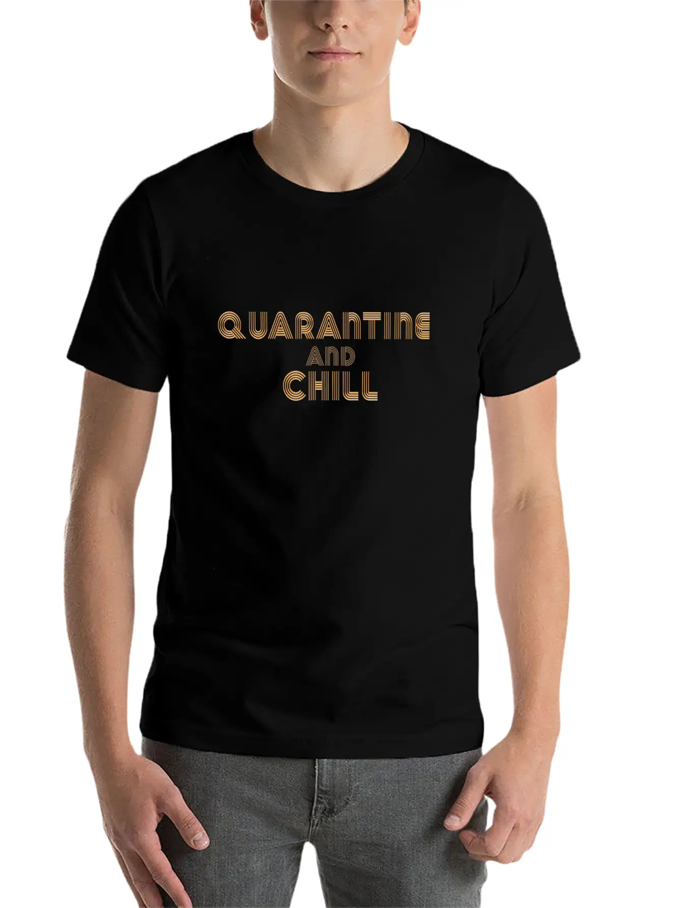 Quarantine And Chill Classic Fit Graphic Tee For Daily Comfort – Unisex Cotton Shirt