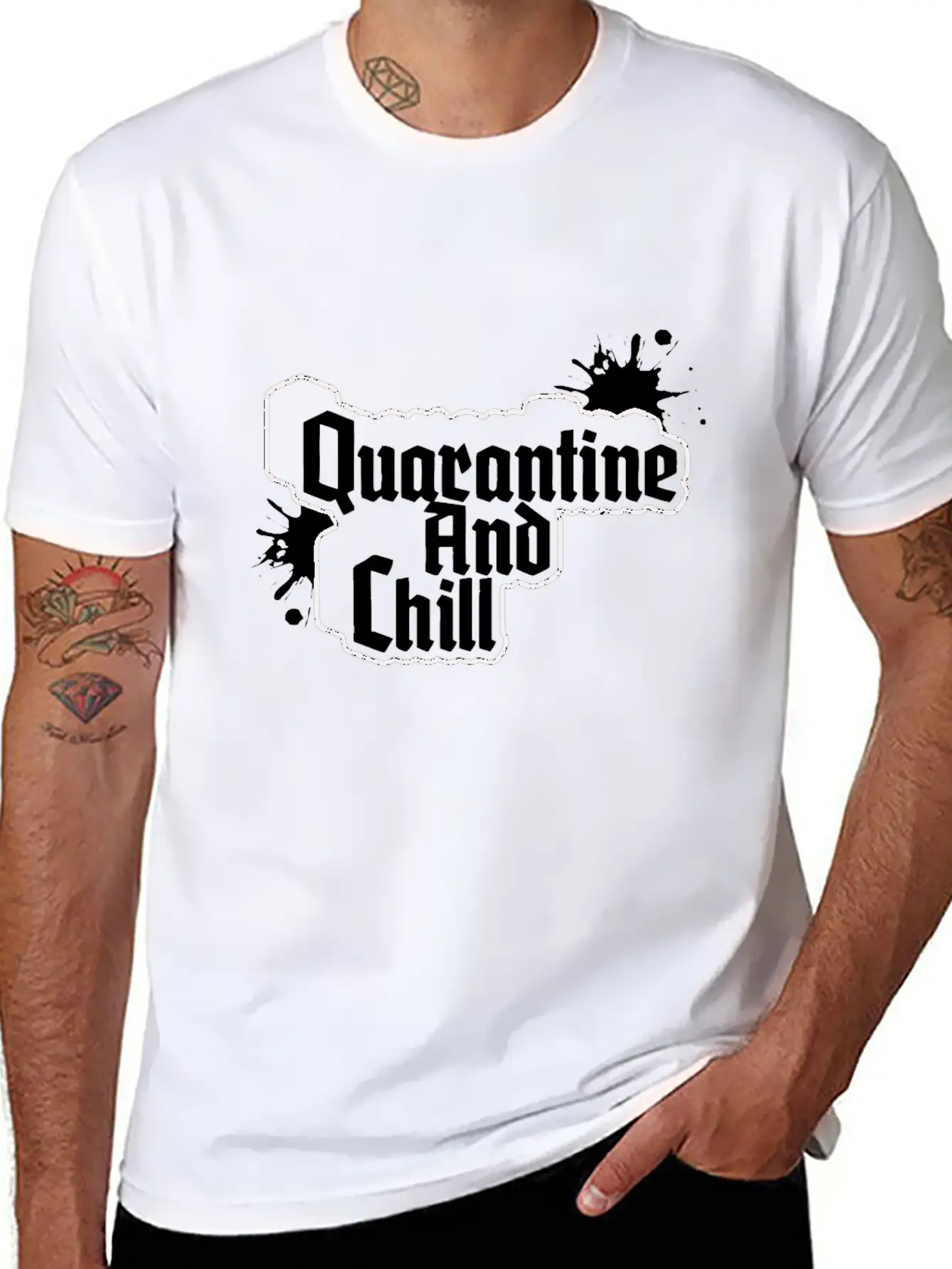 QUARANTINE AND CHILL Relaxed Everyday Tee – Lightweight And Durable Cotton