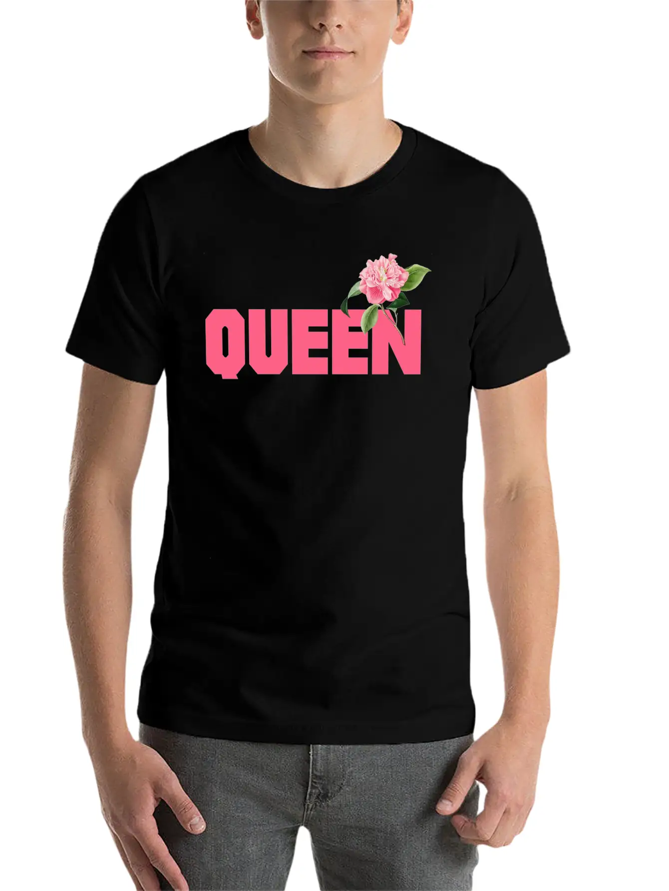 Queen Comfortable Minimalist Graphic Tee – Summer Style Essential