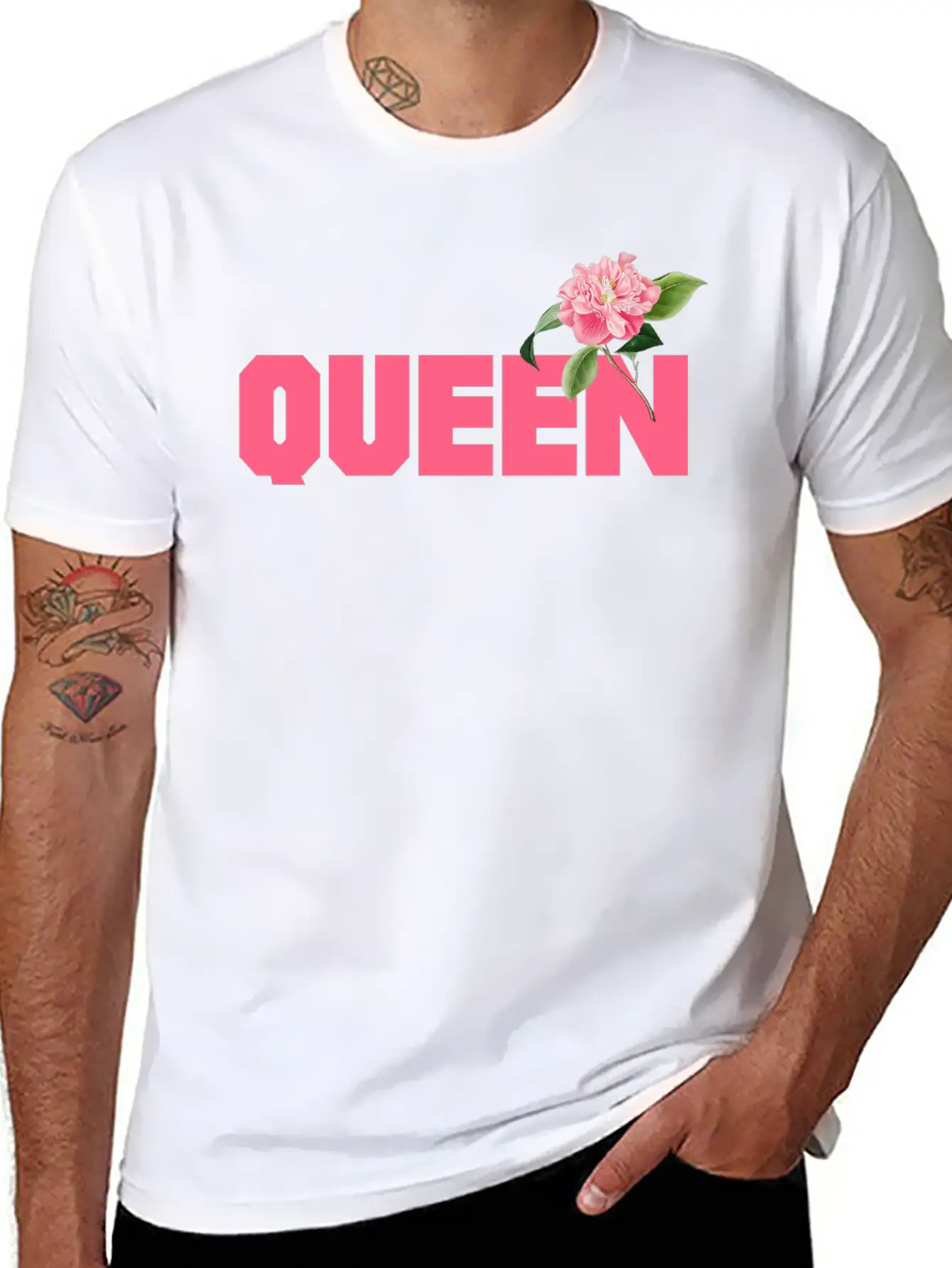 Queen Comfortable Minimalist Graphic Tee – Summer Style Essential
