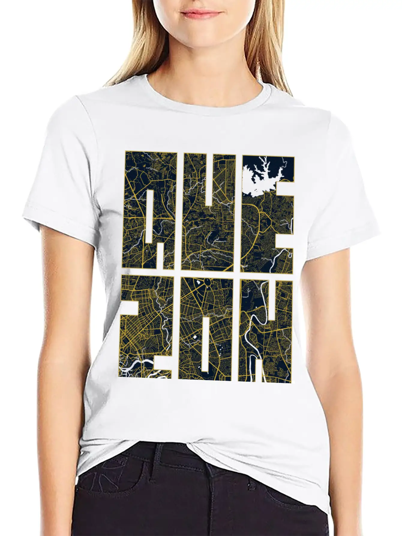 Quezon, Philippines City Map Typography - Art Deco Classic Fit Graphic Tee For Daily Comfort – Unisex Cotton Shirt