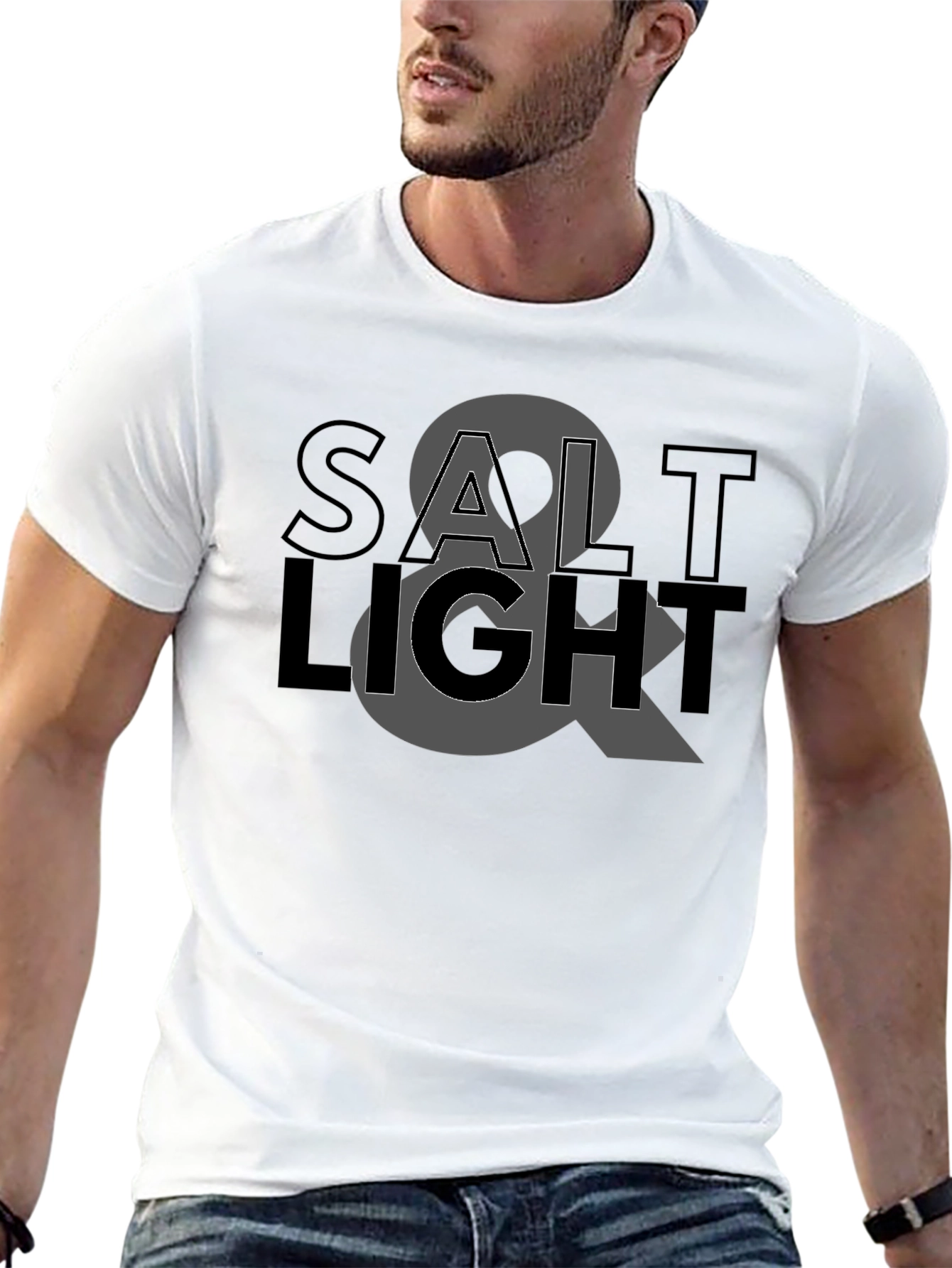 Salt & Light Graphic Black T-Shirt