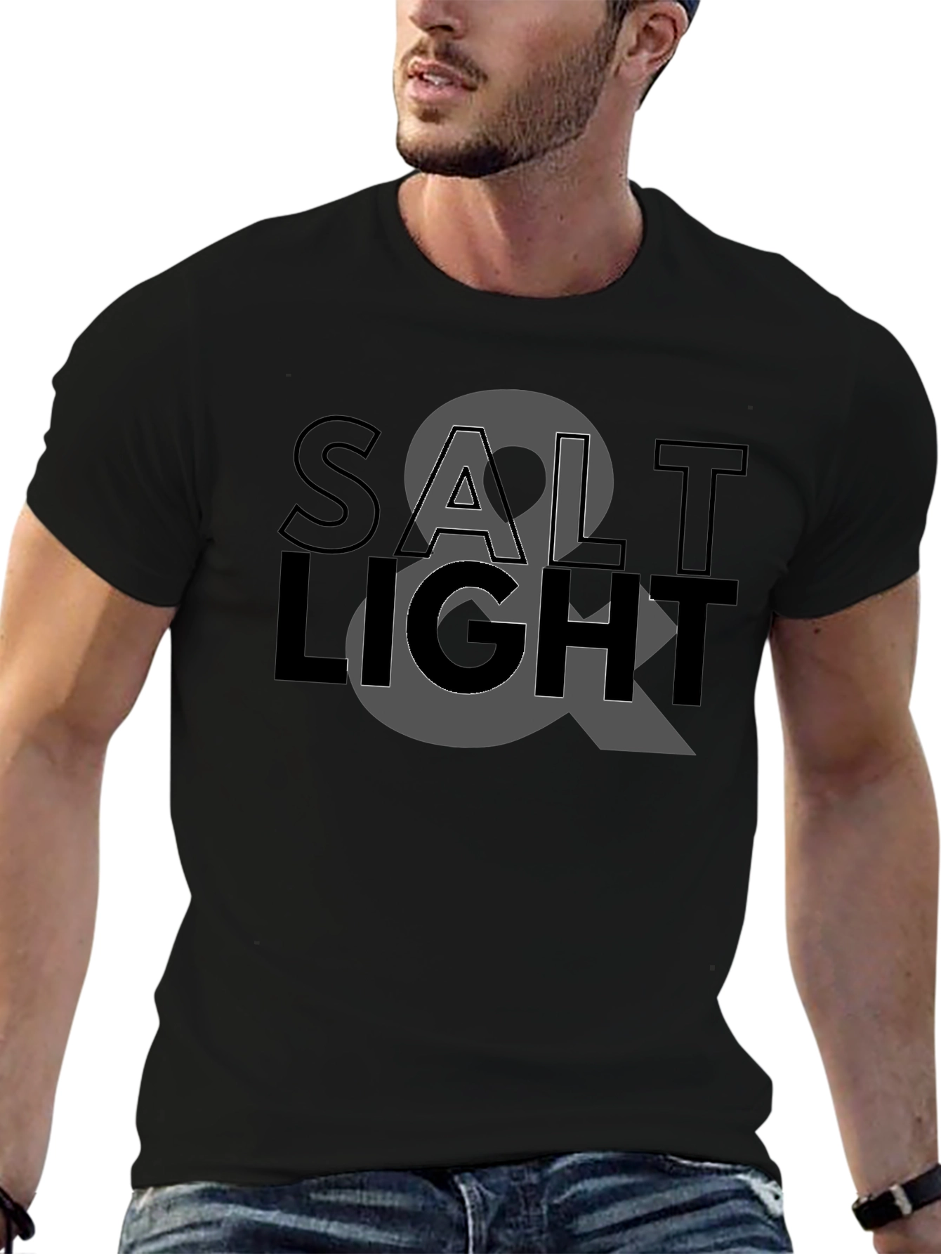 Salt & Light Graphic Black T-Shirt