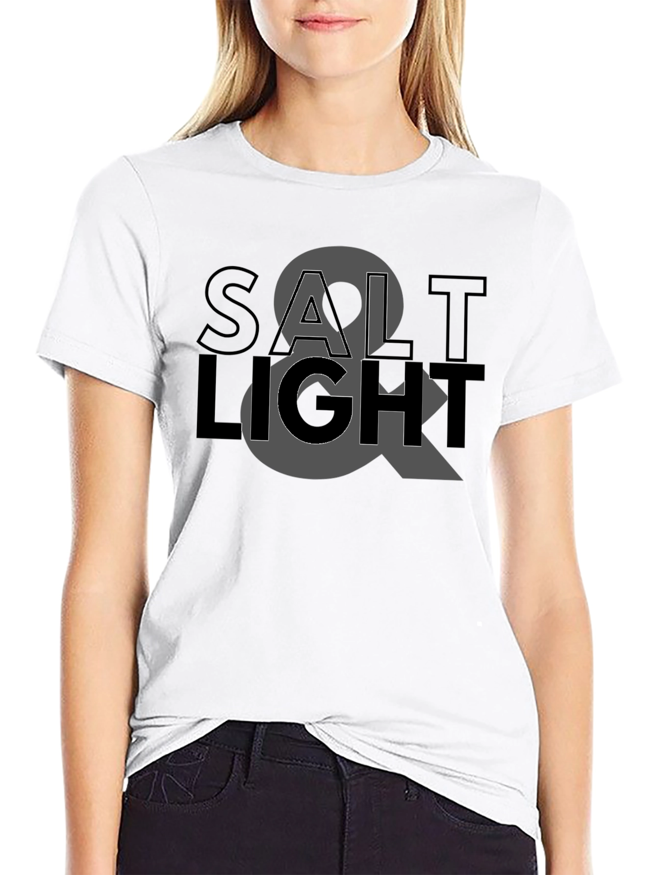 Salt & Light Graphic Black T-Shirt
