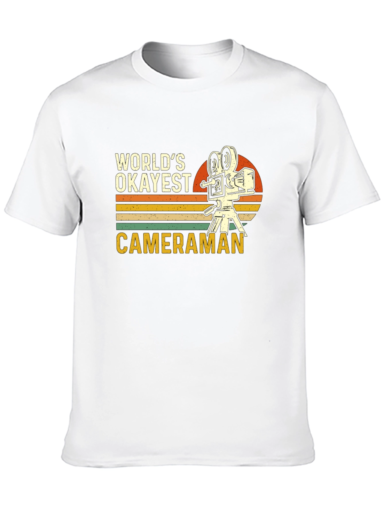 Worlds Okayest Cameraman Black T-Shirt