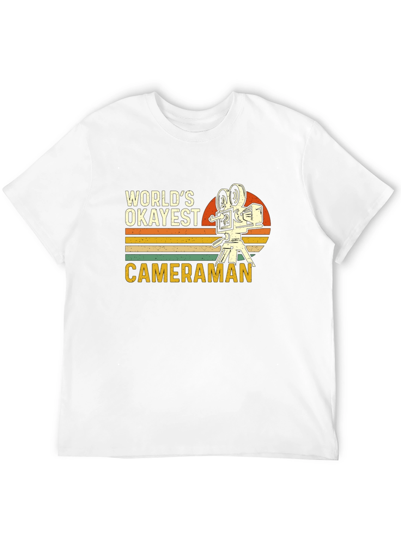 Worlds Okayest Cameraman Black T-Shirt