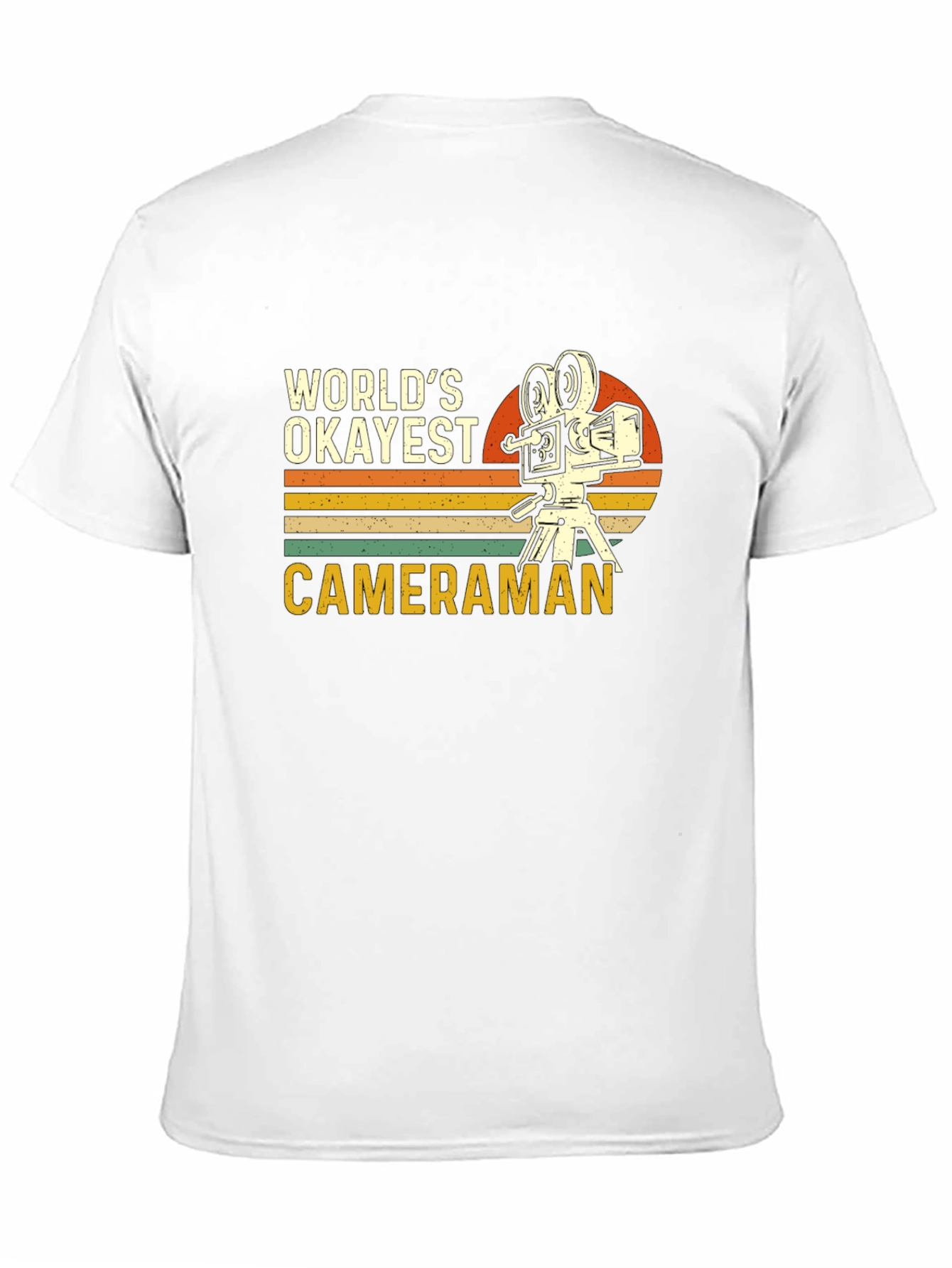 Worlds Okayest Cameraman Black T-Shirt