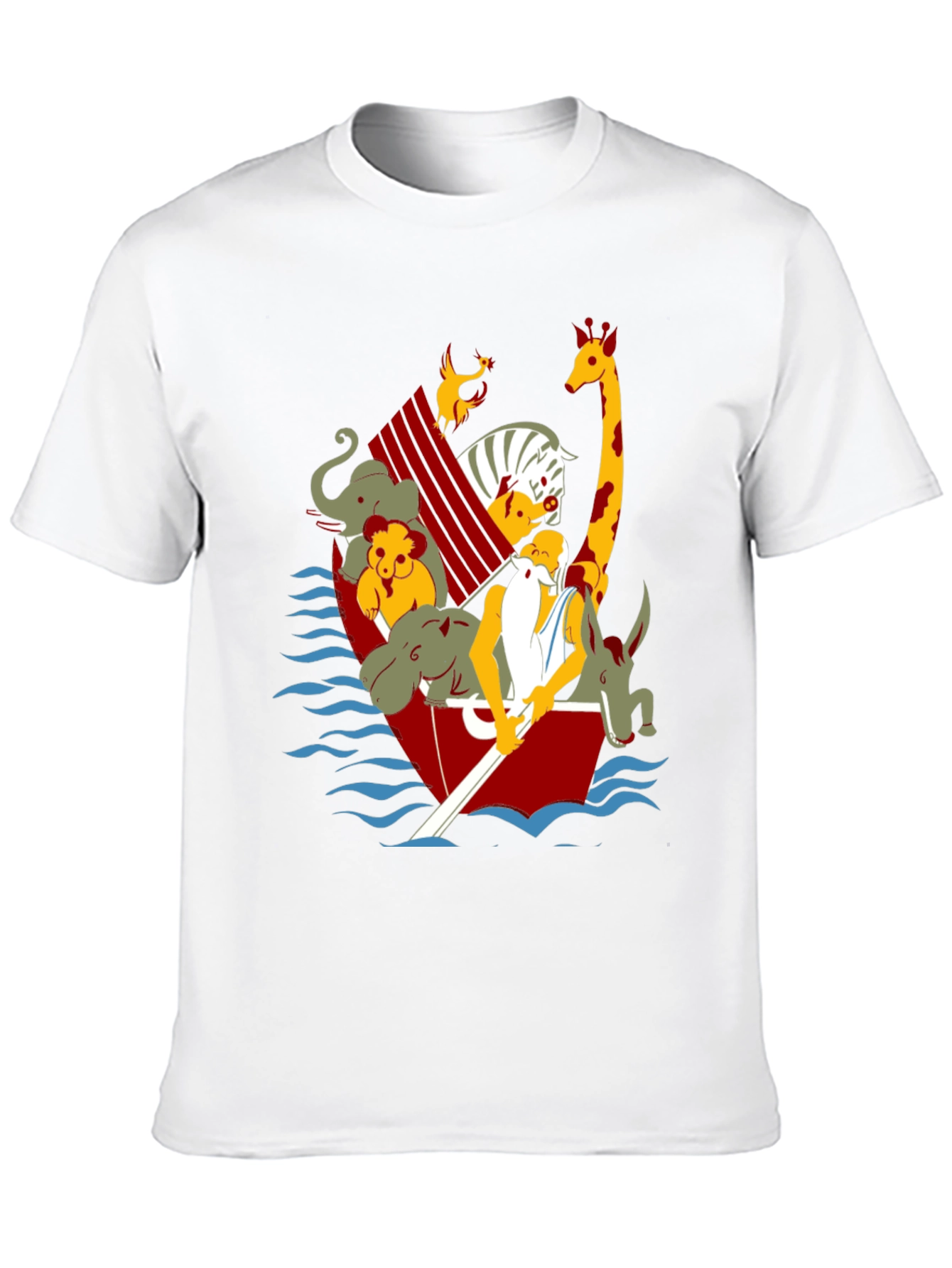 Noahs Ark Graphic Tee - Black Cotton T-Shirt