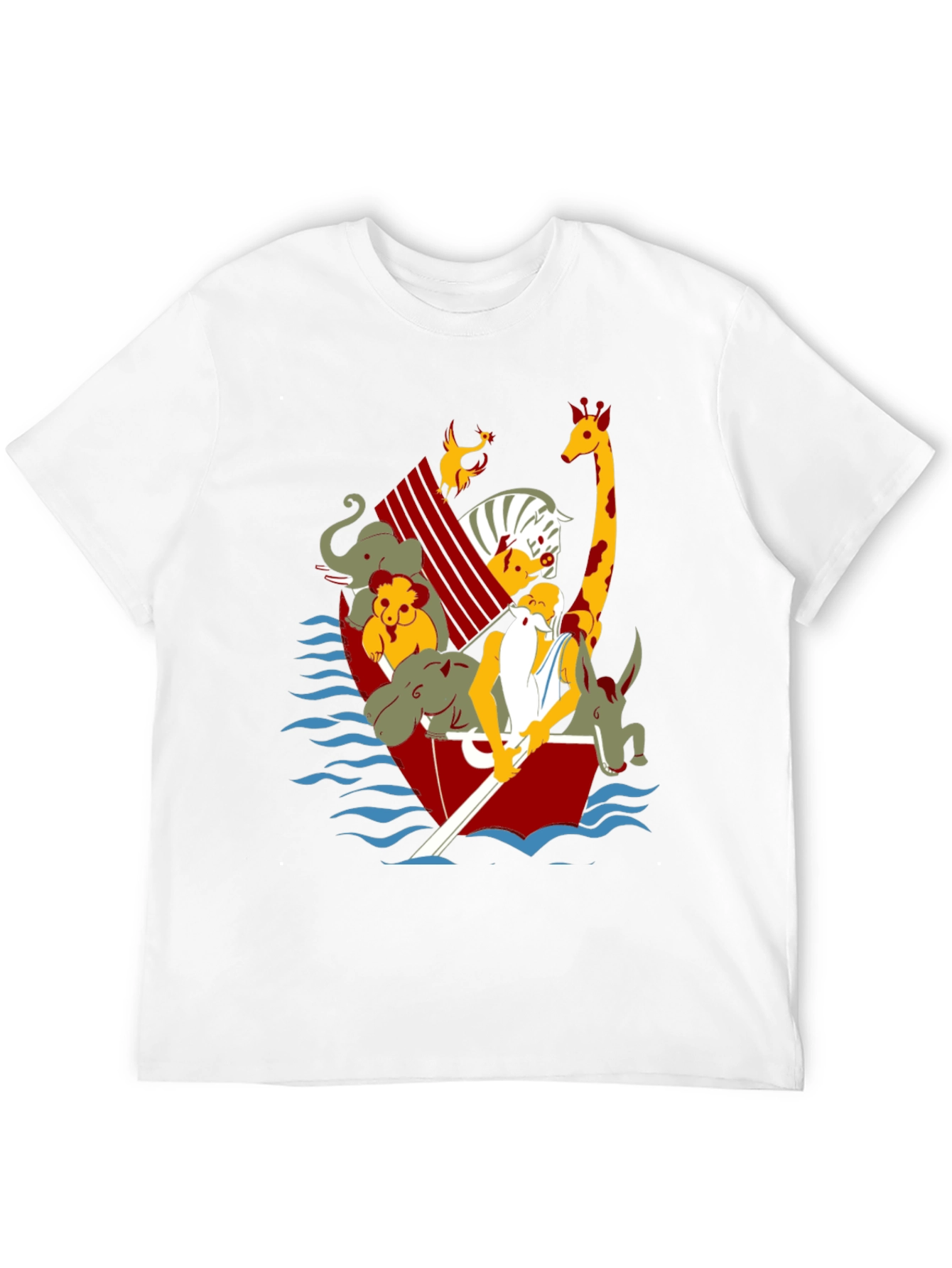 Noahs Ark Graphic Tee - Black Cotton T-Shirt