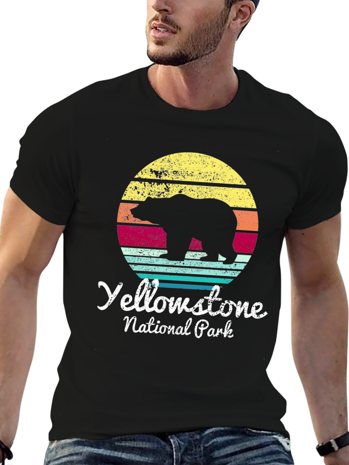 Yellowstone National Park Bear Graphic T-Shirt