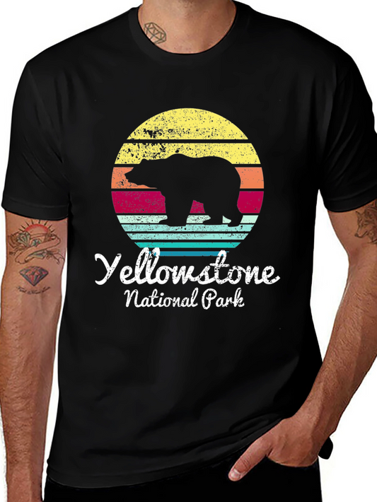 Yellowstone National Park Bear Graphic T-Shirt