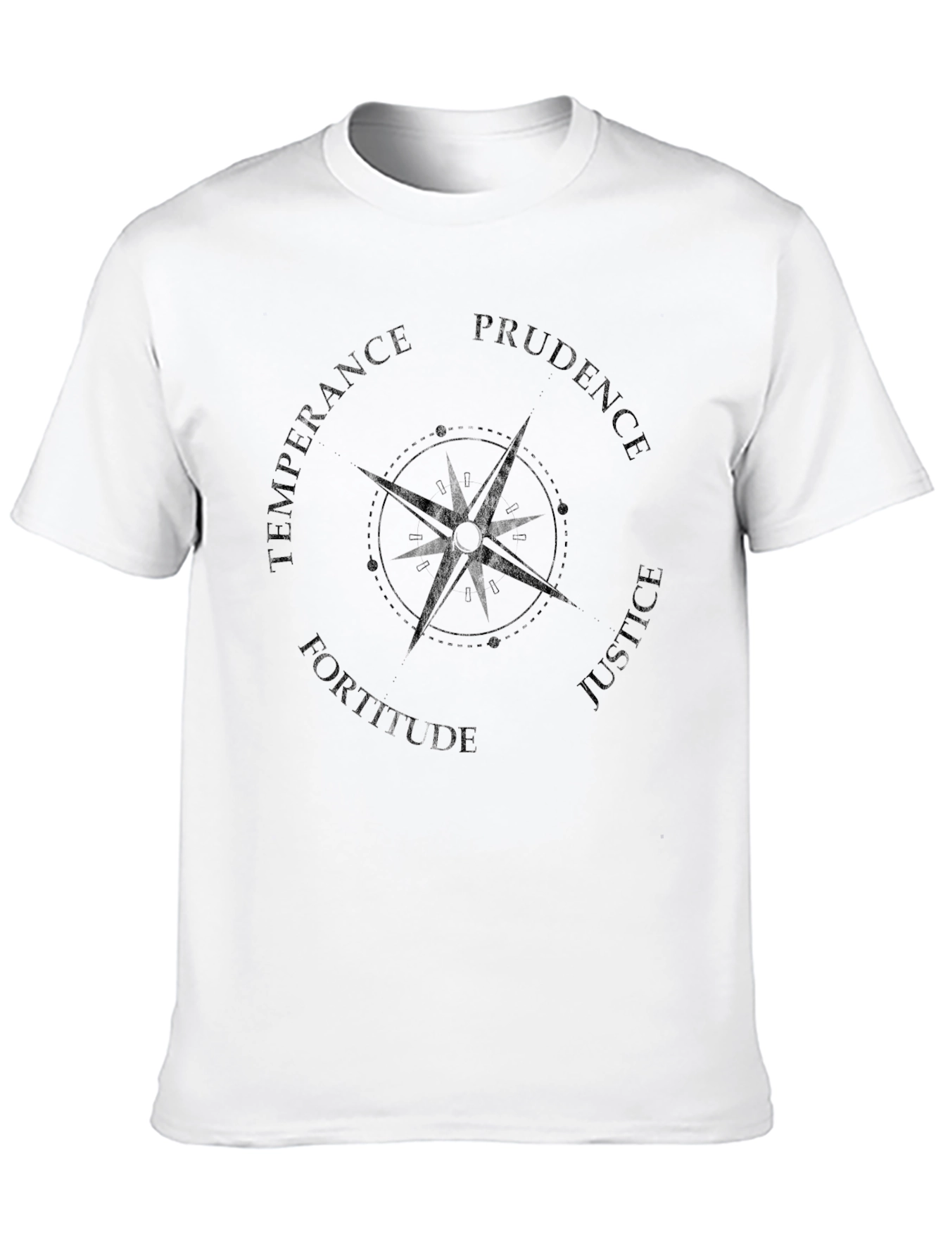 Virtue Compass Graphic T-Shirt - Black