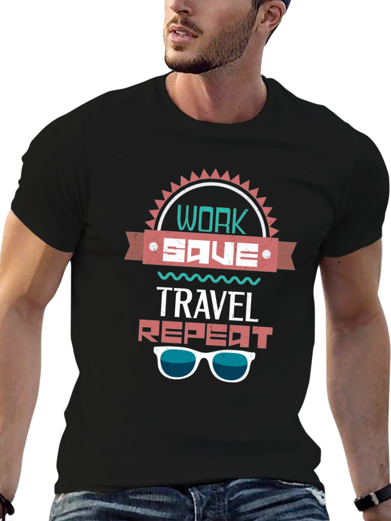 Work Save Travel Repeat T-Shirt