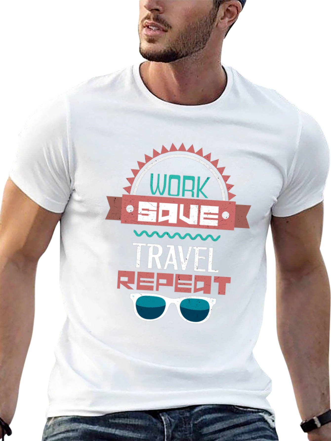 Work Save Travel Repeat T-Shirt