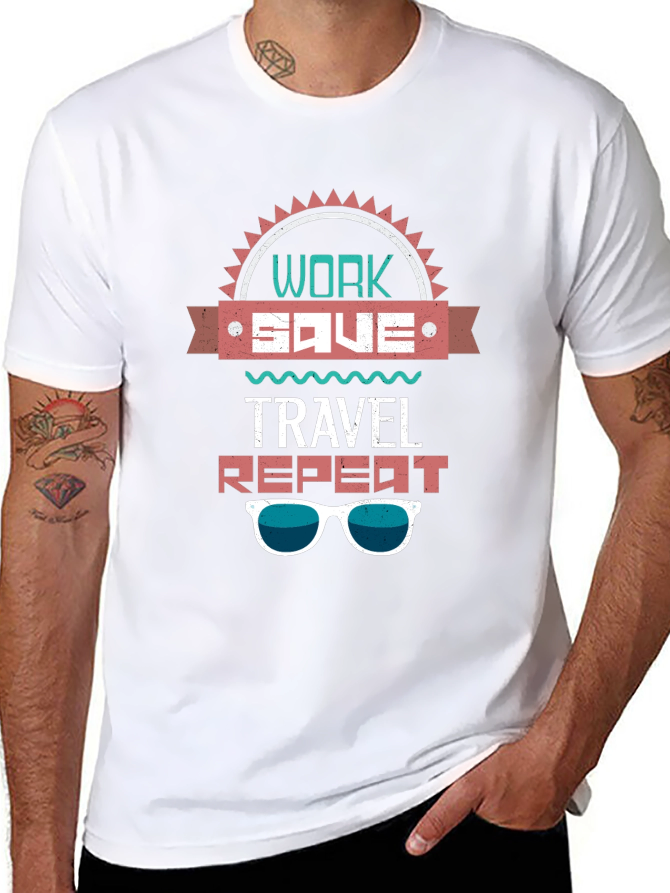Work Save Travel Repeat T-Shirt