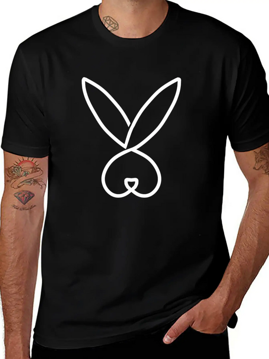 Rabbit Hand Drawn Minimalistic Lightweight Cotton T-Shirt – Daily Comfort Graphic Shirt