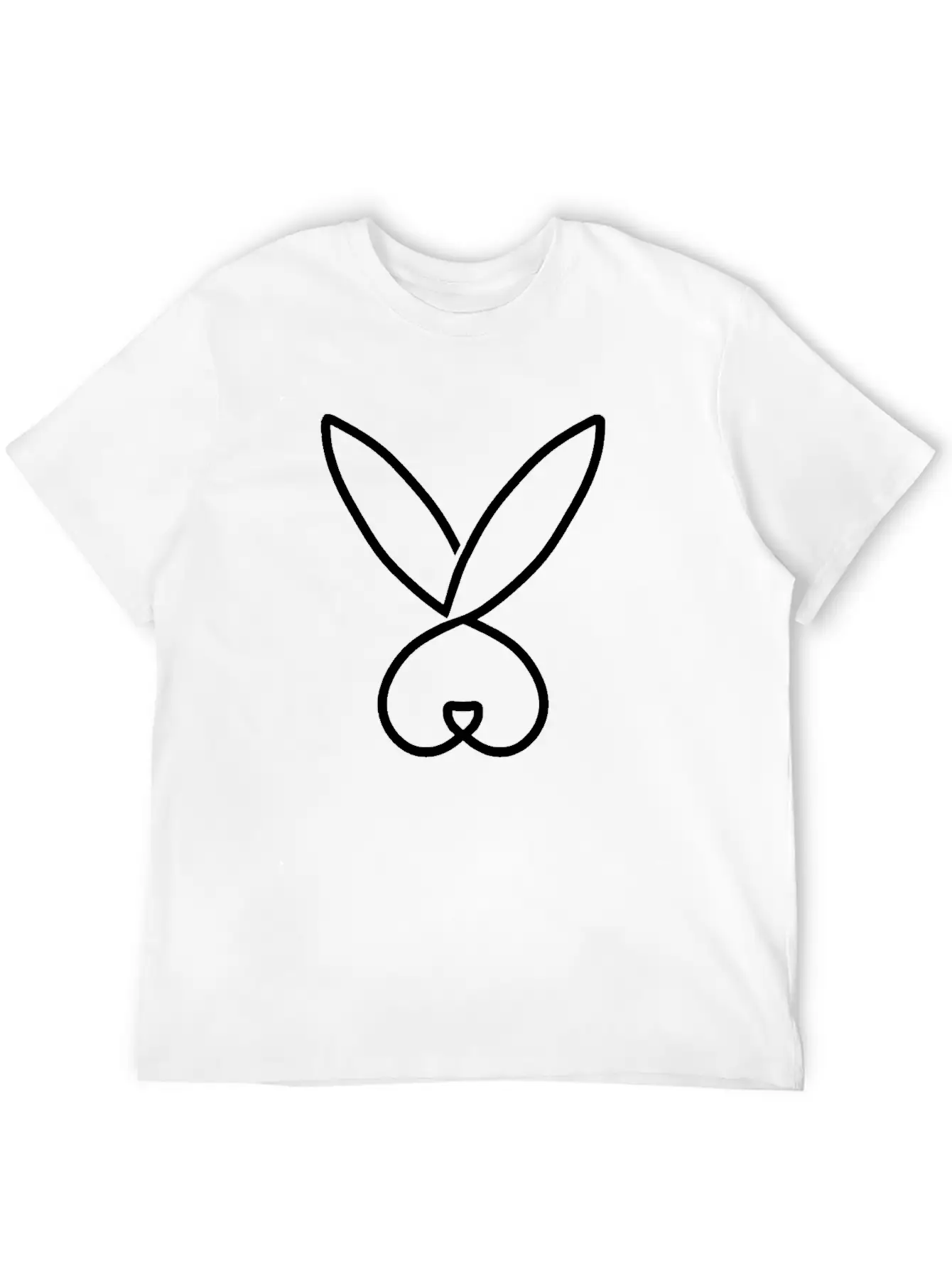 Rabbit Hand Drawn Minimalistic Lightweight Cotton T-Shirt – Daily Comfort Graphic Shirt