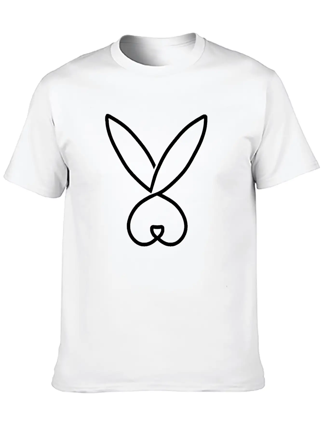 Rabbit Hand Drawn Minimalistic Lightweight Cotton T-Shirt – Daily Comfort Graphic Shirt