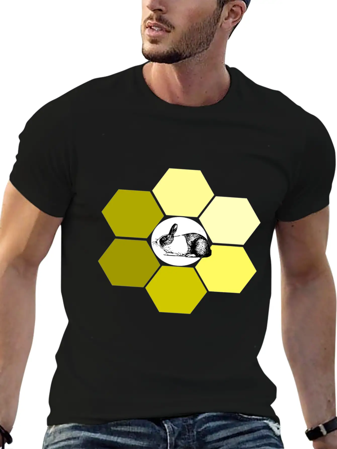 Rabbit Lightweight Cotton T-Shirt – Daily Comfort Graphic Shirt