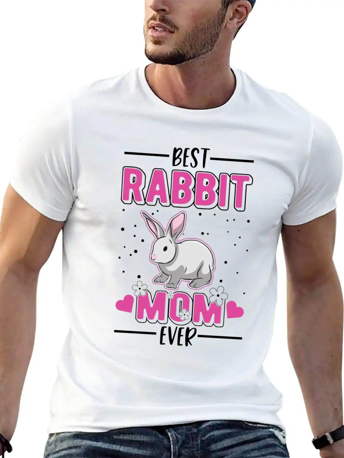 Rabbit Mom Bunny Essential Cotton Tee For Daily Outfits – Unisex Style