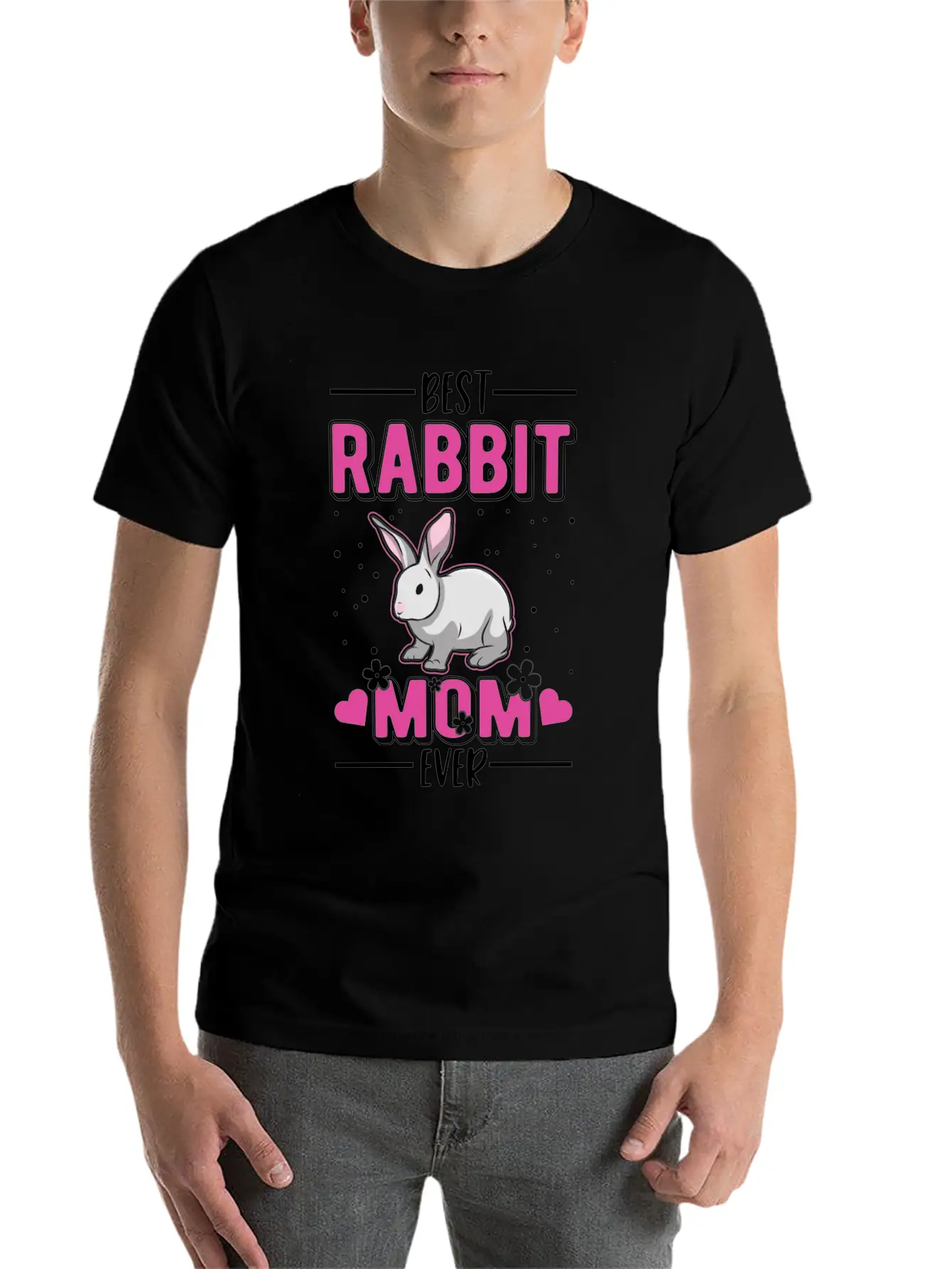 Rabbit Mom Bunny Essential Cotton Tee For Daily Outfits – Unisex Style