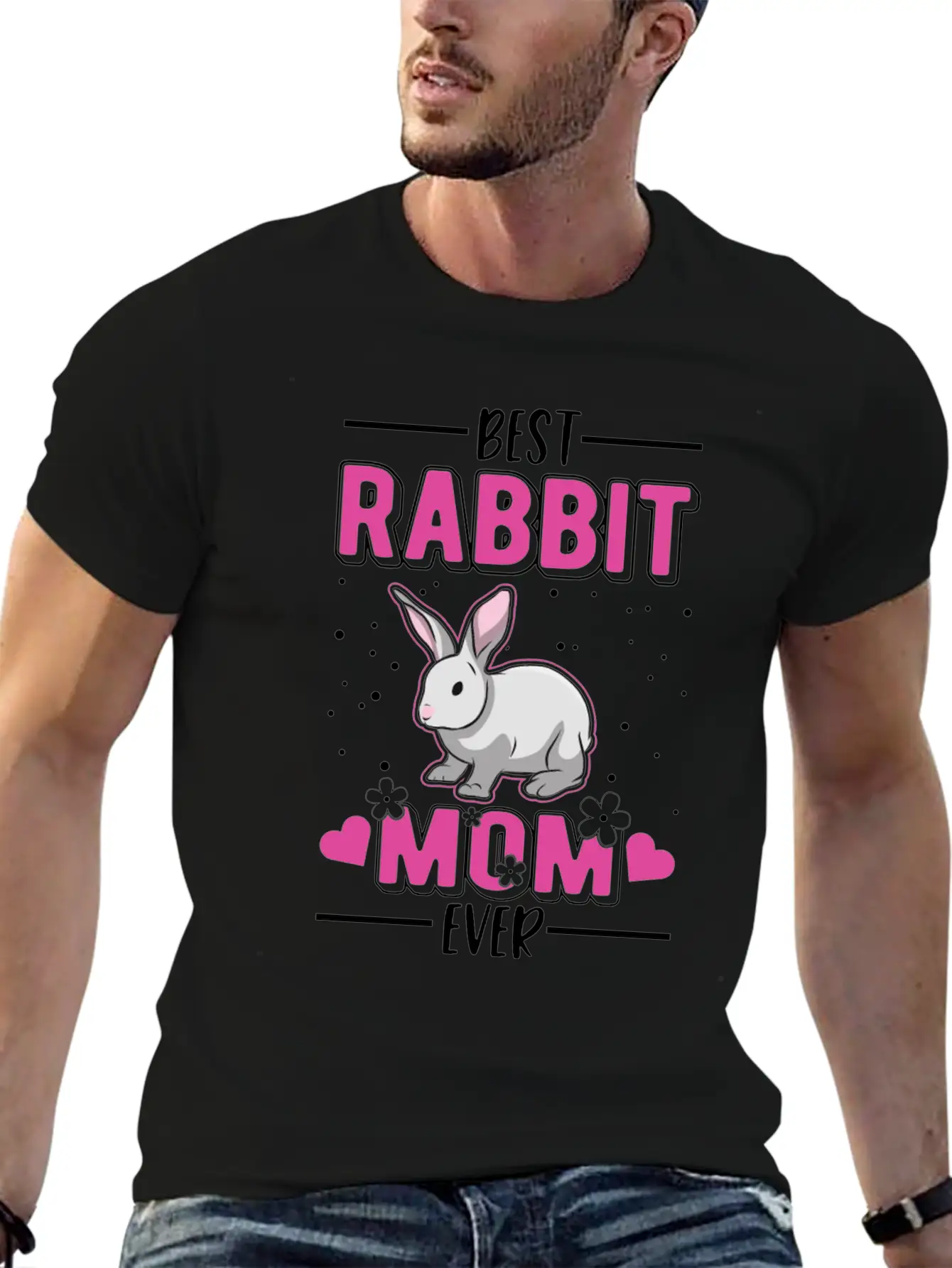 Rabbit Mom Bunny Essential Cotton Tee For Daily Outfits – Unisex Style