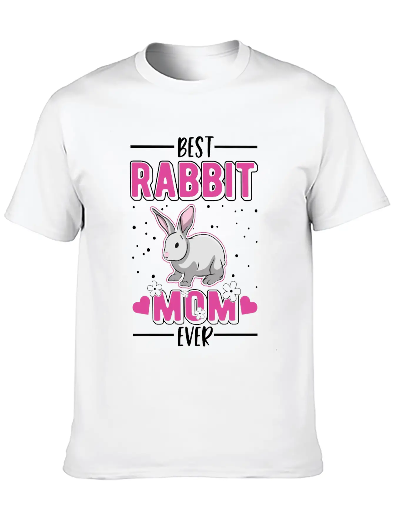 Rabbit Mom Bunny Essential Cotton Tee For Daily Outfits – Unisex Style