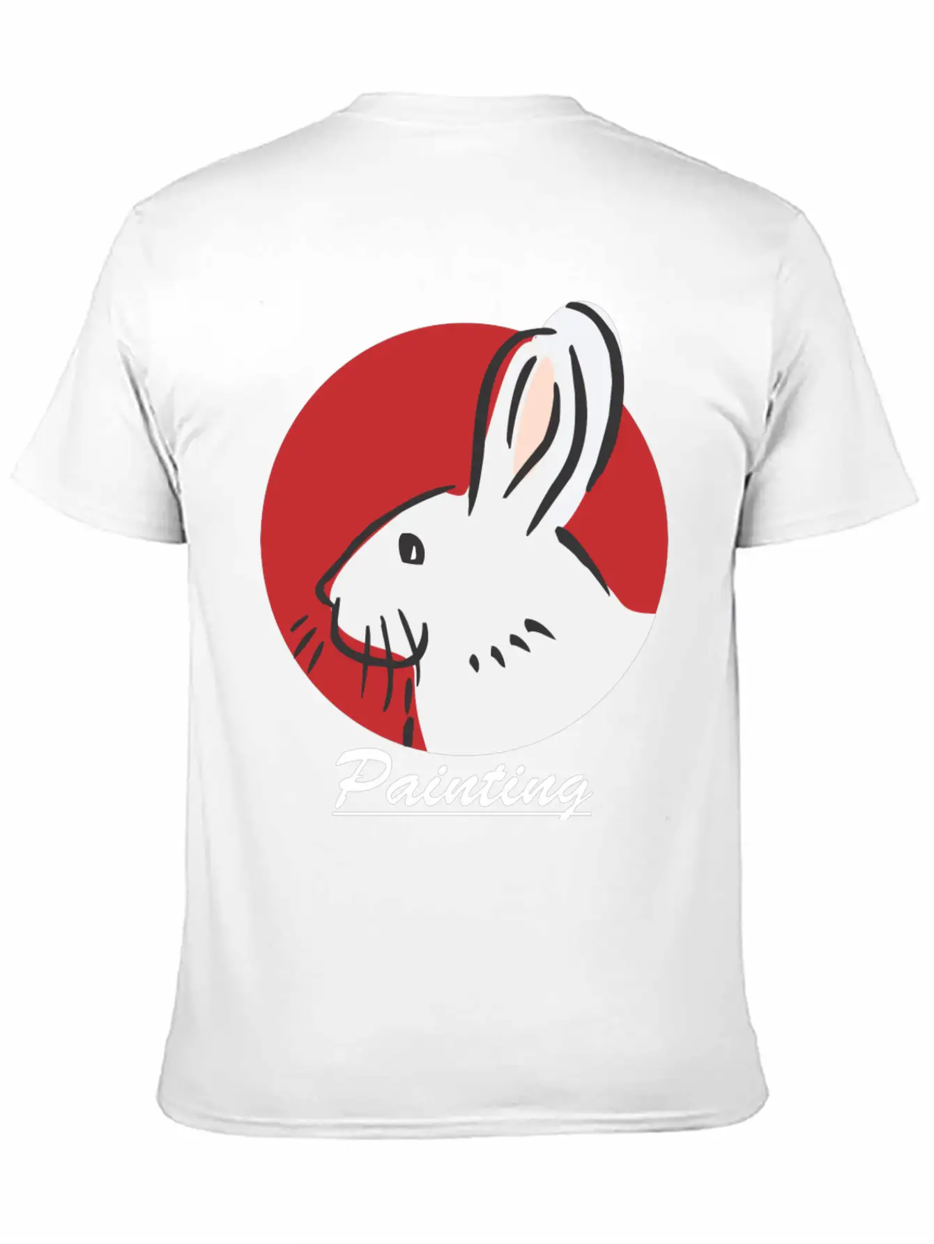 Rabbit Painting Lightweight Cotton T-Shirt – Daily Comfort Graphic Shirt