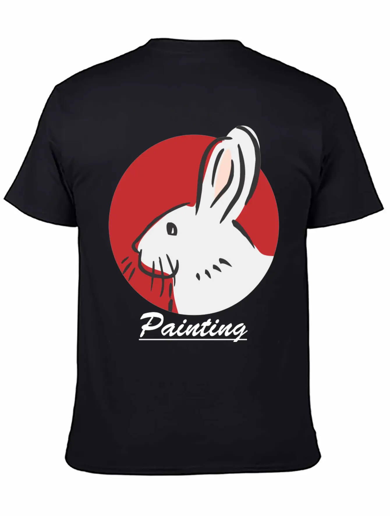 Rabbit Painting Lightweight Cotton T-Shirt – Daily Comfort Graphic Shirt